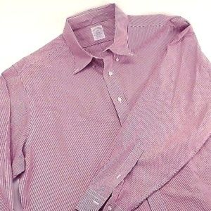 Brooks Brothers 346 Polo Shirt Red Striped 18-6/7